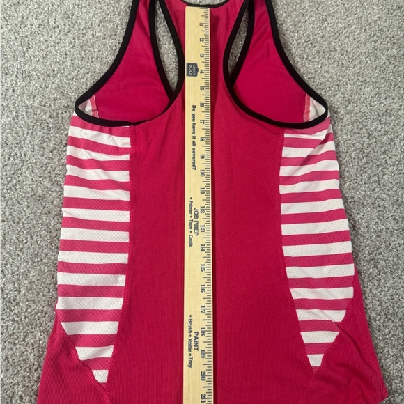 Like new Nike Dri-FIT Racerback Tank – Pink  white black Striped Sides Size Sm - Picture 6 of 6
